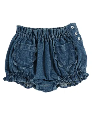 AA068A-FLORAL POCKETS VELVET BLOOMER-DENIM