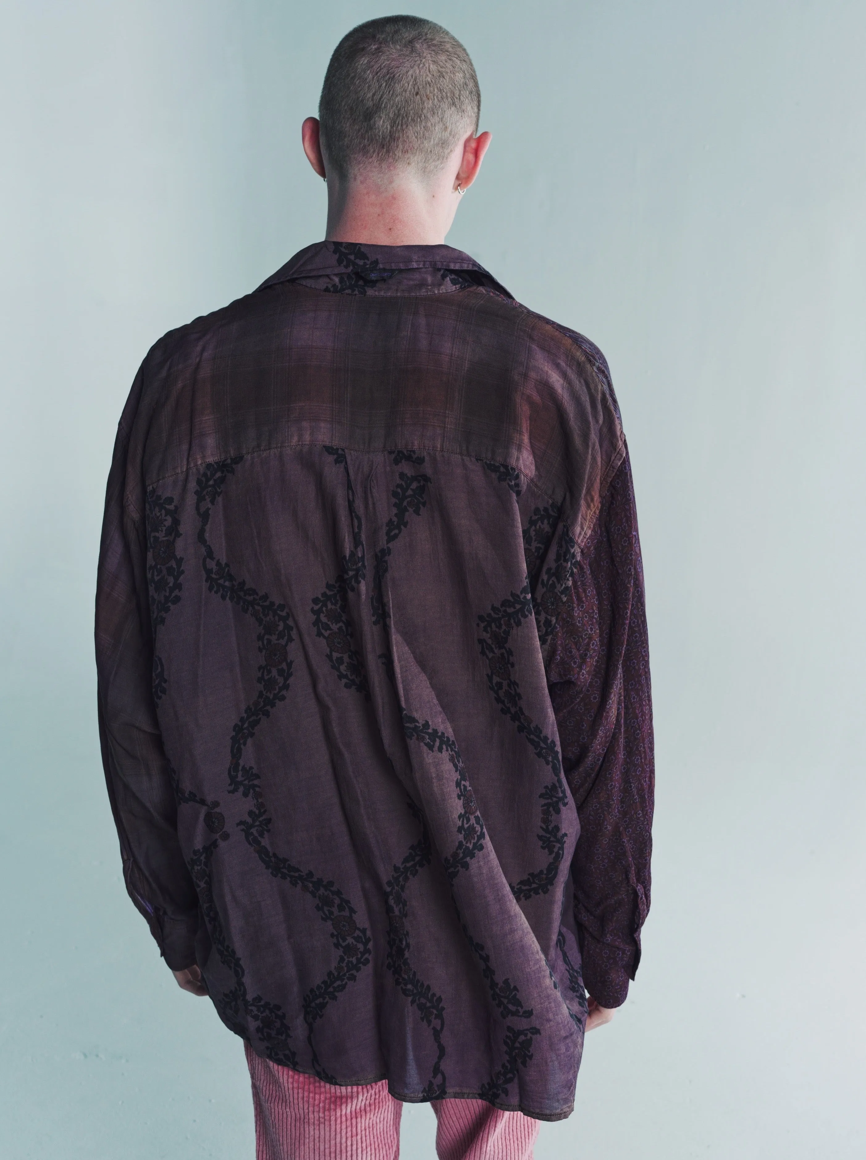 Antique Wallpaper Print Borrowed Shirt