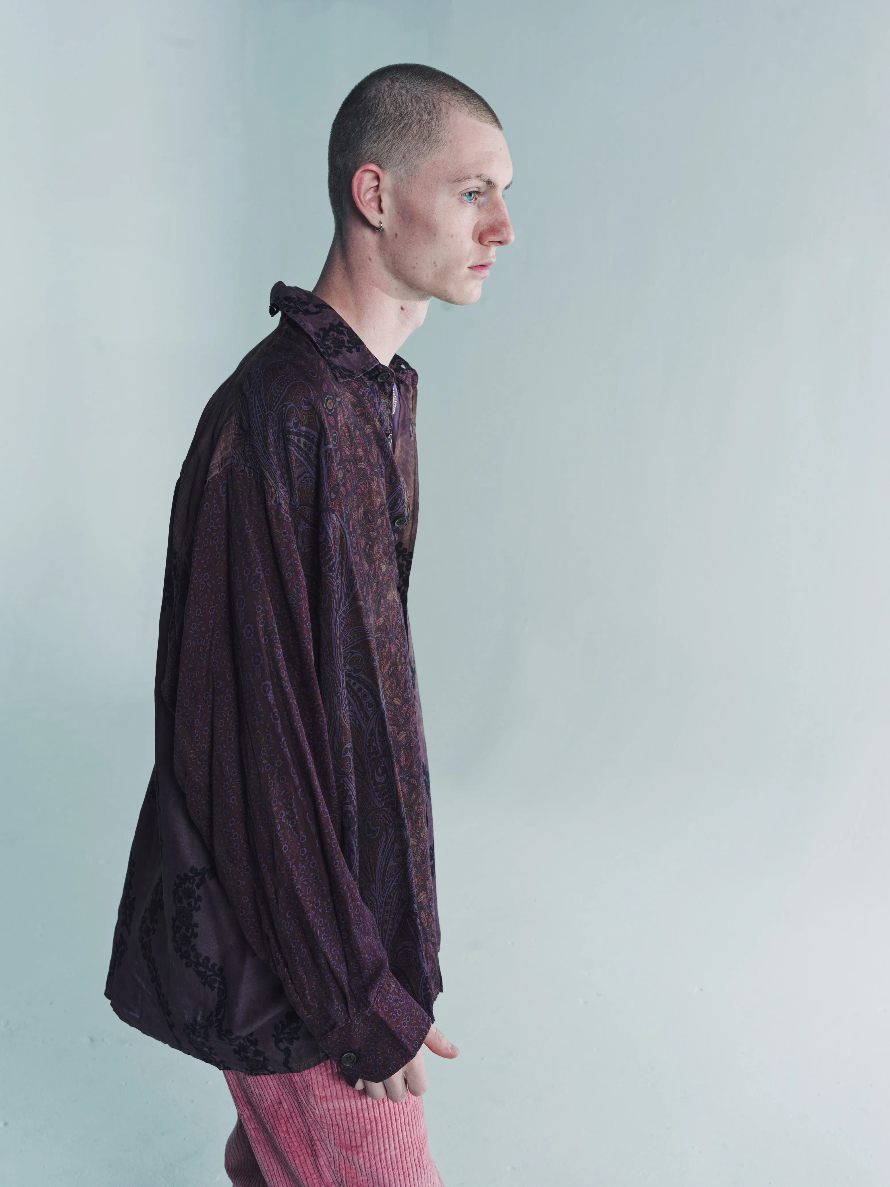 Antique Wallpaper Print Borrowed Shirt