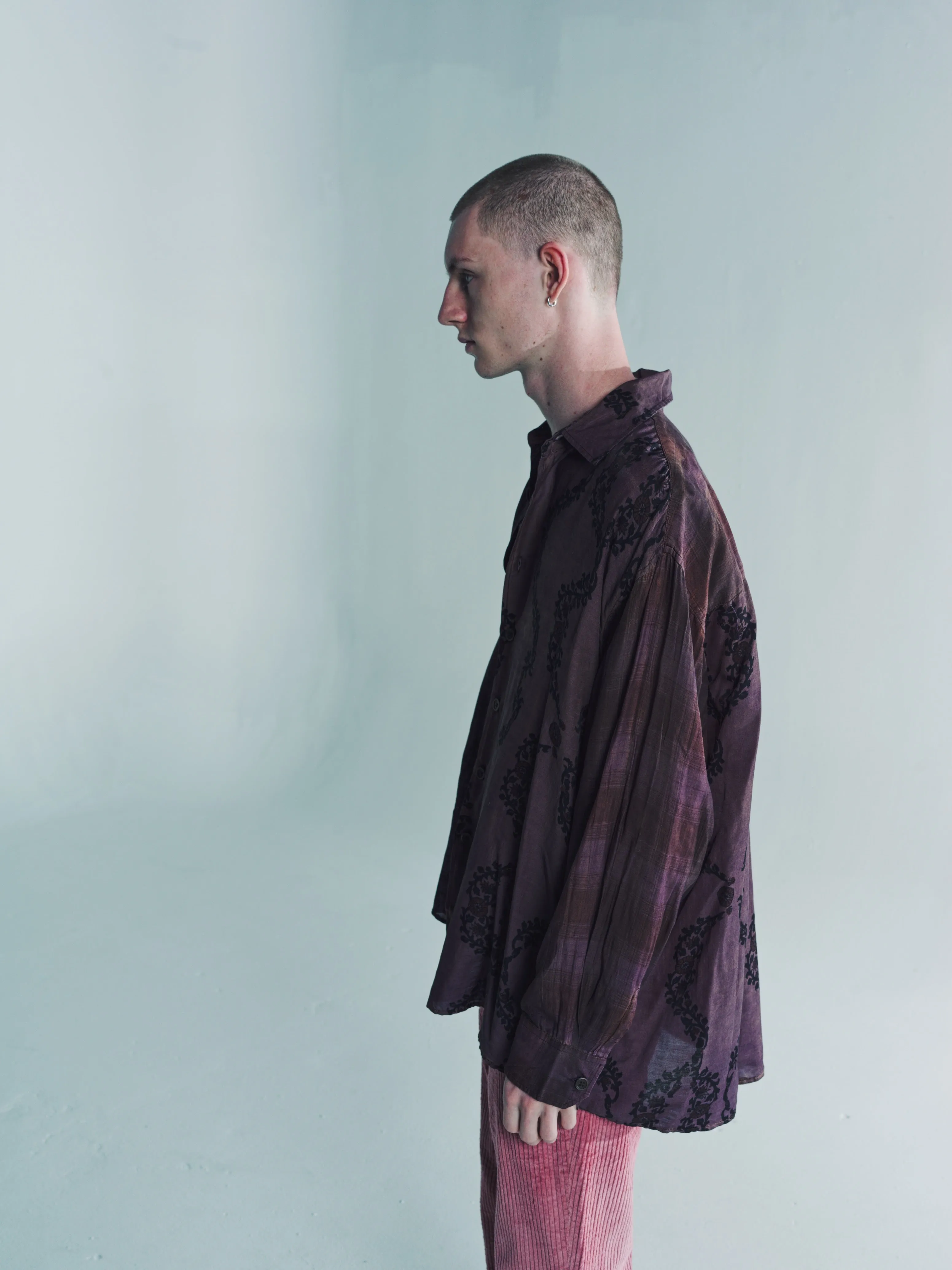 Antique Wallpaper Print Borrowed Shirt