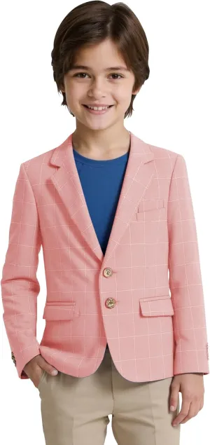 Boys Suit Blazers Checkered Plaid Suit Jackets for Boy Kids Button Casual Dress School Sport Coats