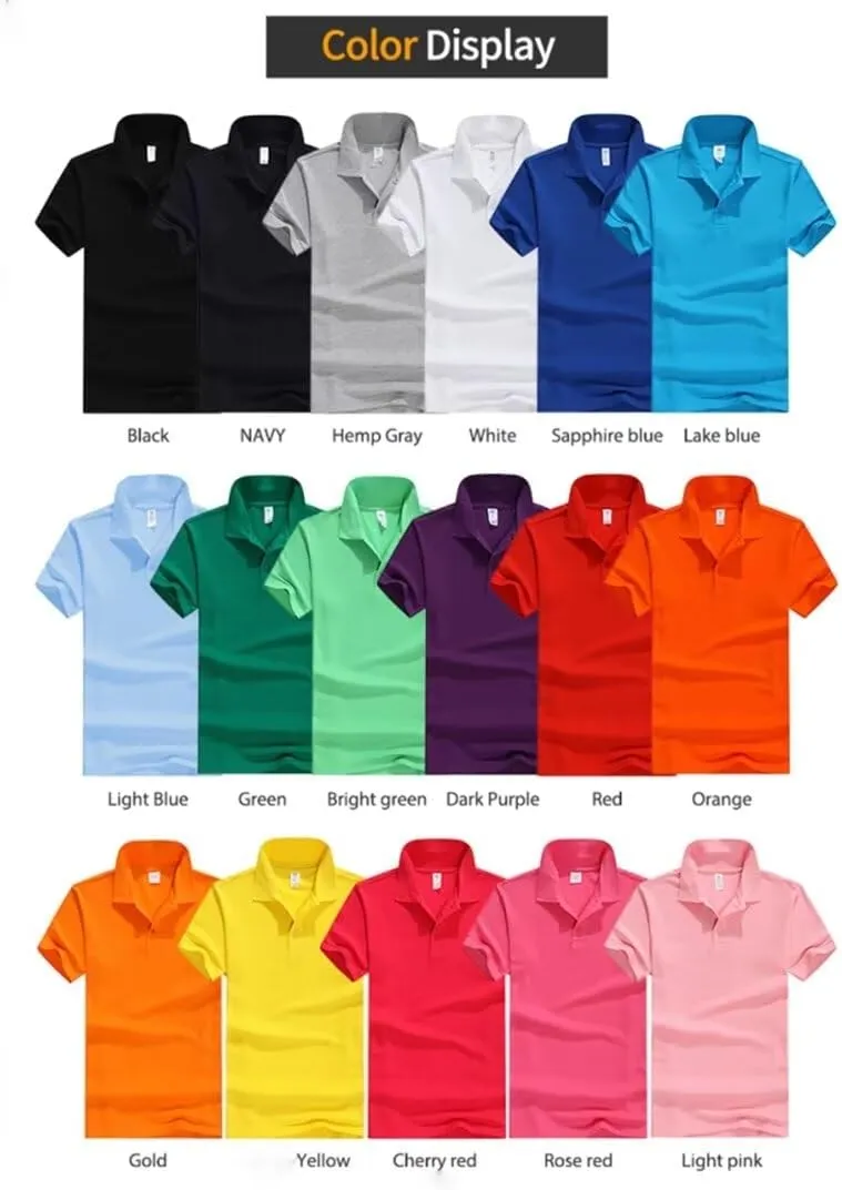 Custom Polo Shirt for Men Women, Personalize Golf Polo Shirt with Text and Logo