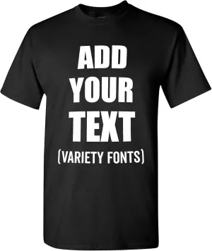 Custom T-Shirt Add Your Text Personalized T Shirt for Men & Women Cotton Tee