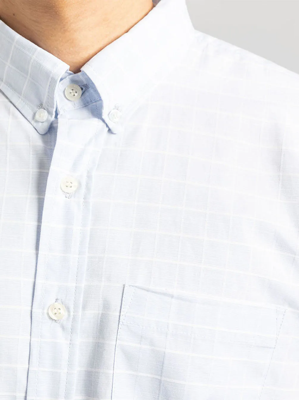 GALEN SHORT SLEEVE SHIRT LIGHT BLUE SQUARE