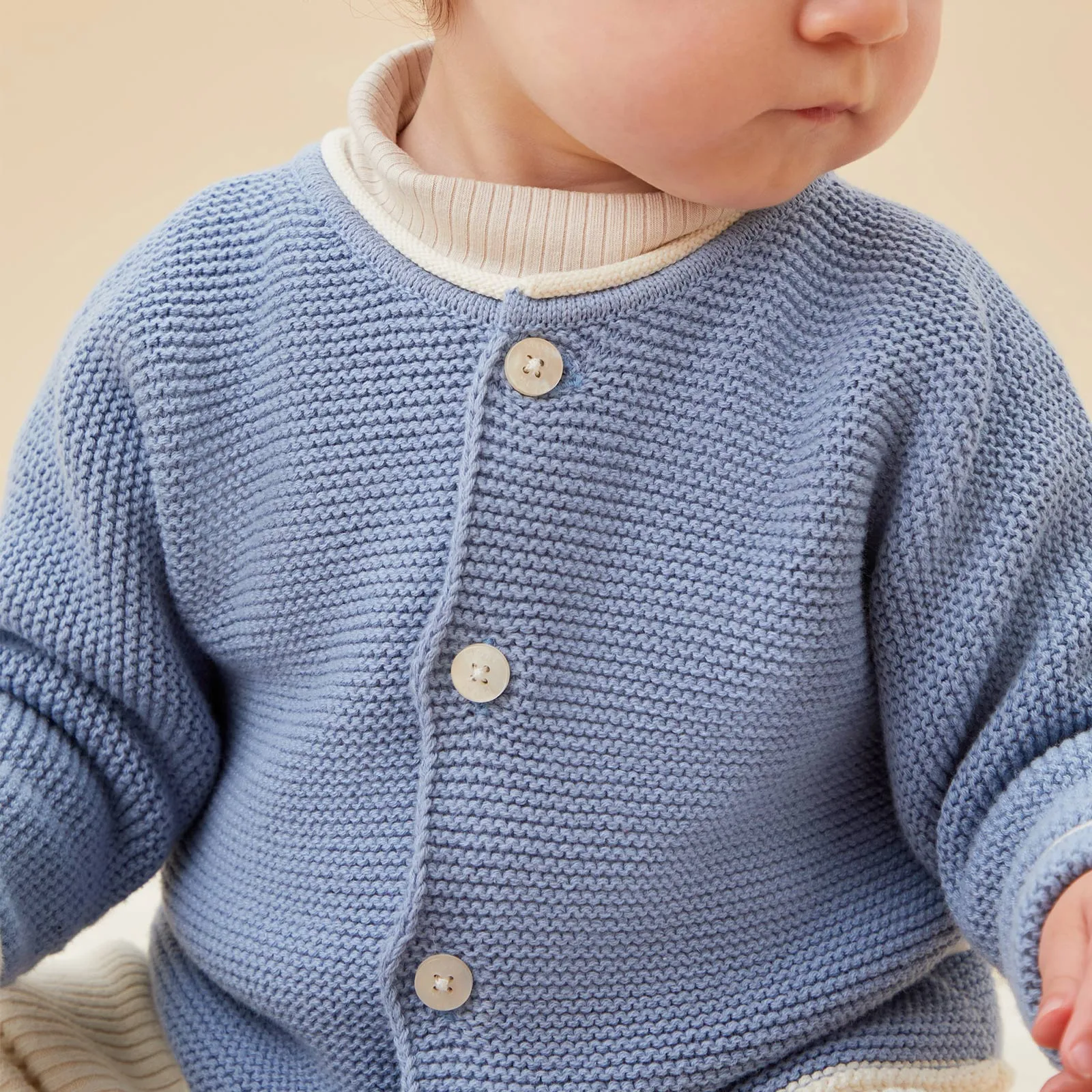 Garter Stitch Knitted Cardigan