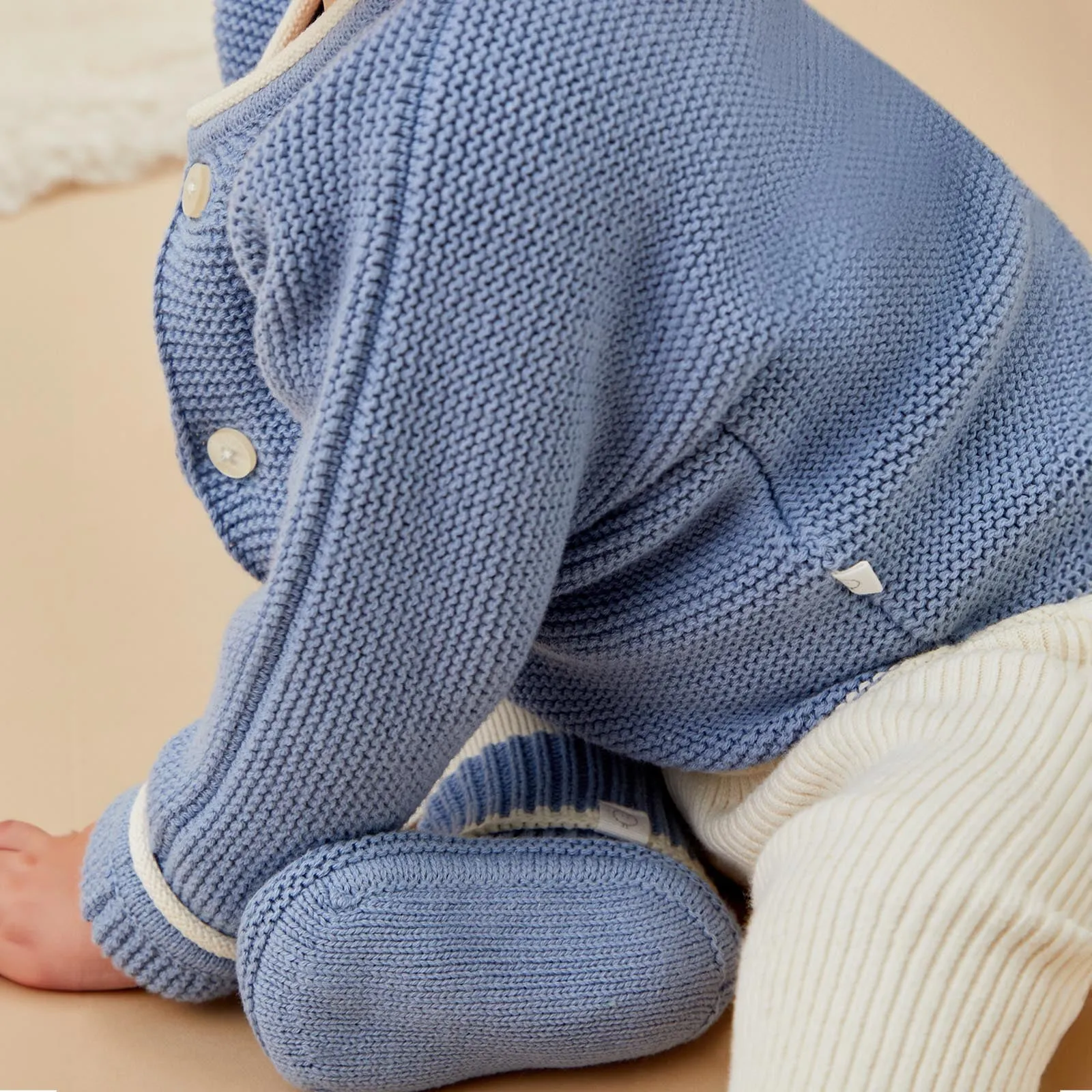 Garter Stitch Knitted Cardigan
