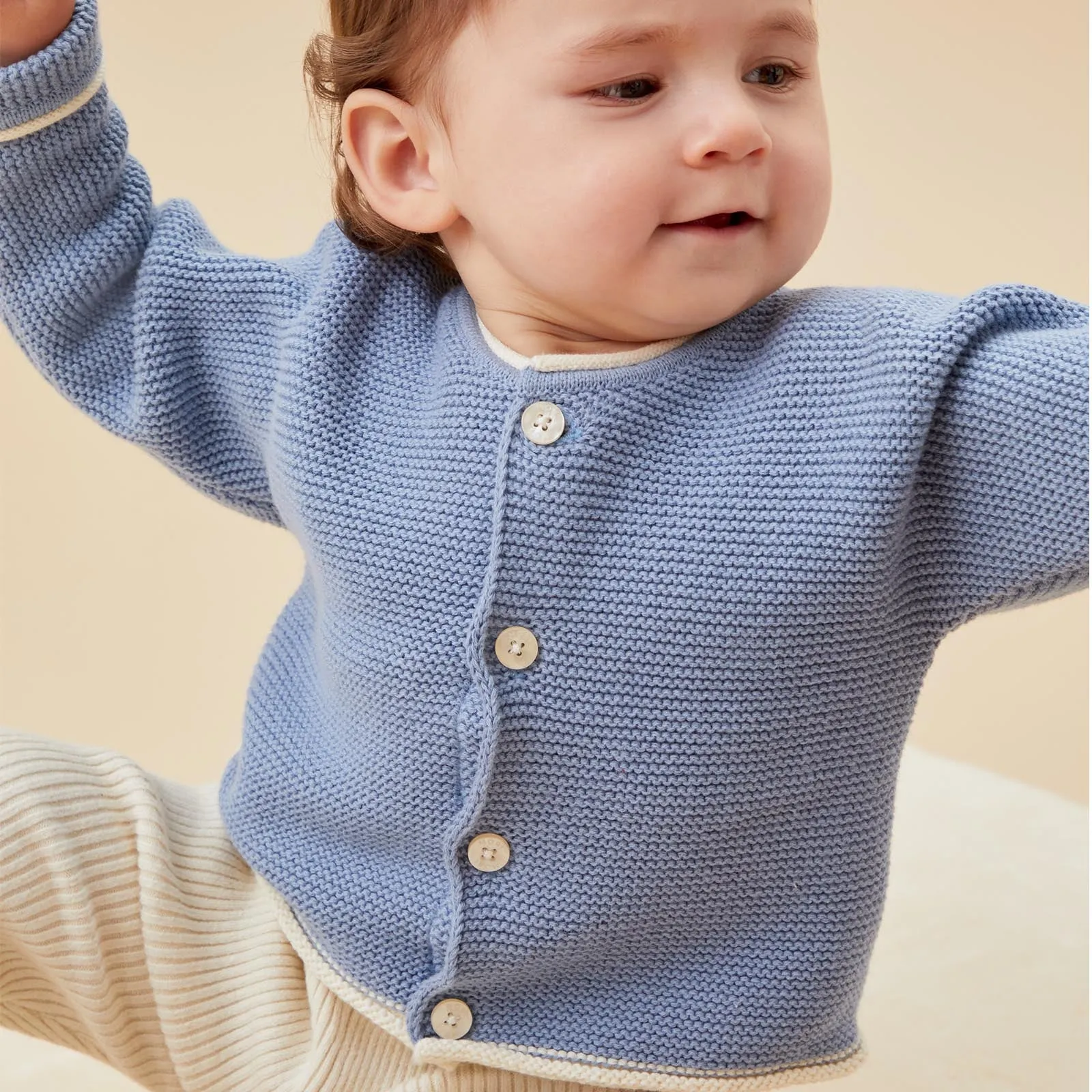 Garter Stitch Knitted Cardigan