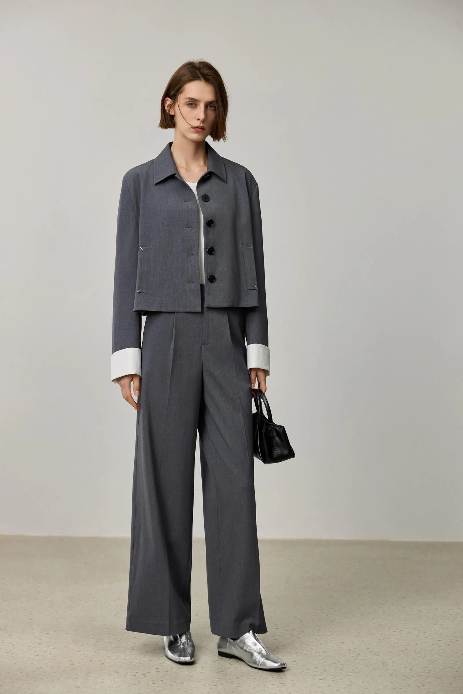 LILY Grey Short Jacket