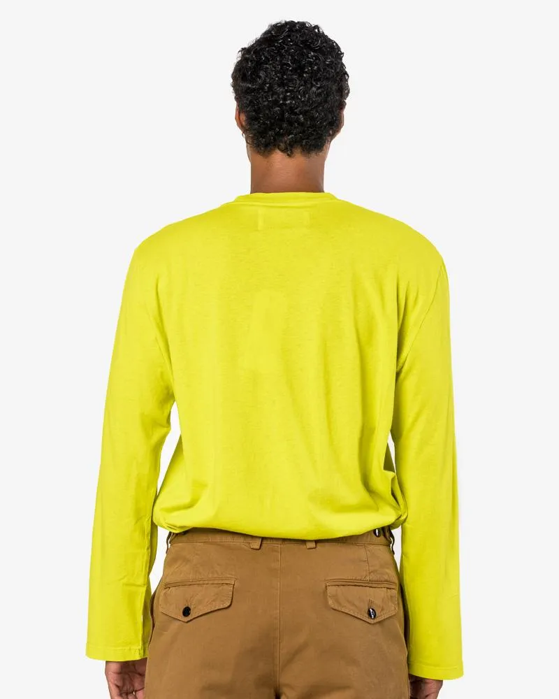 L/S Box Jersey Tee in Citron Army
