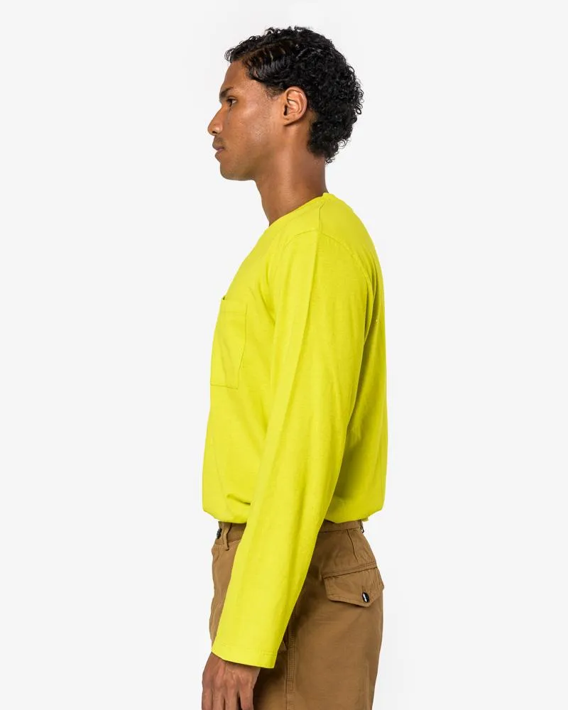 L/S Box Jersey Tee in Citron Army