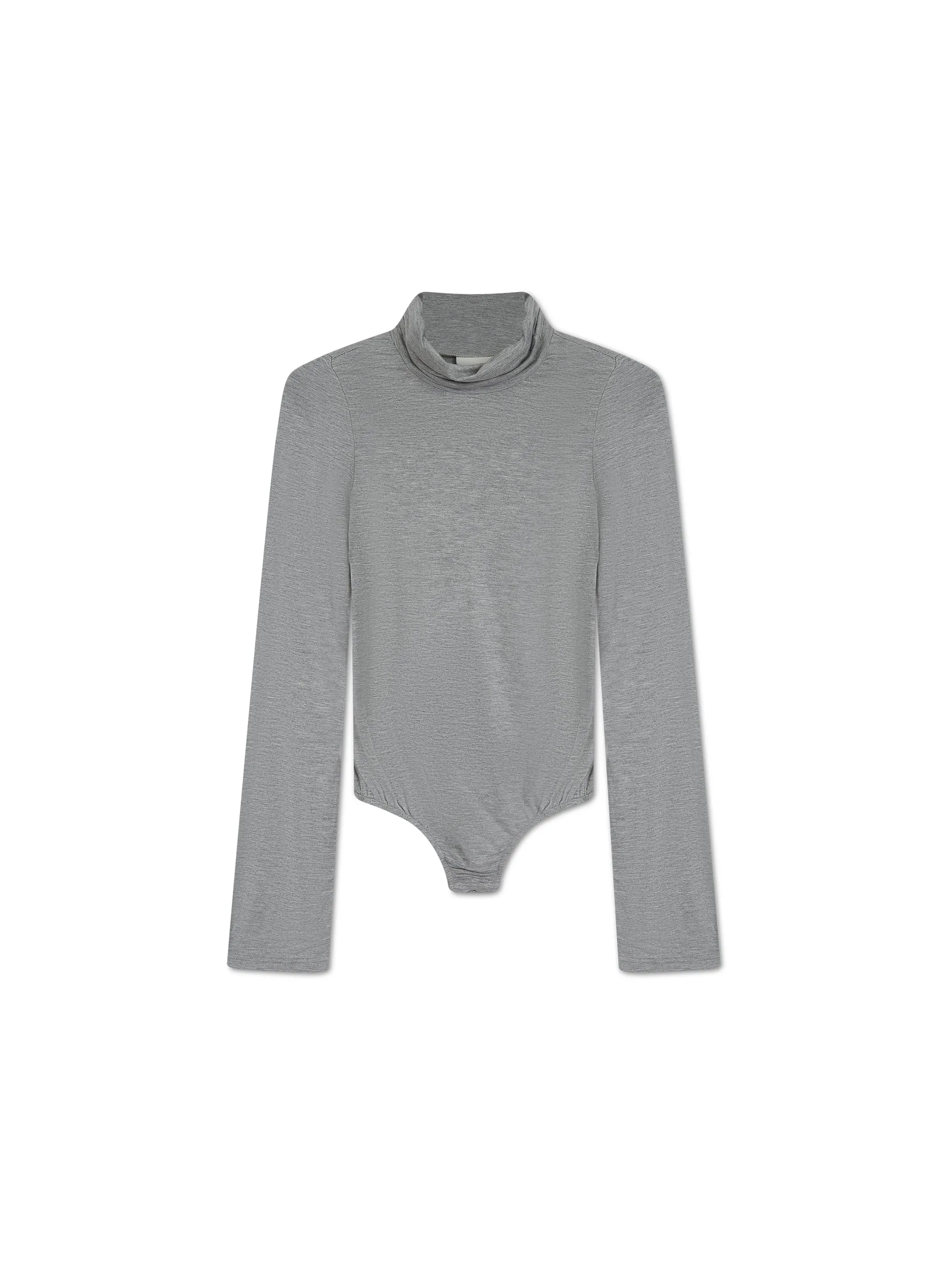 'RHODE' ROLL NECK BODYSUIT WITH FLARED SLEEVES GREY