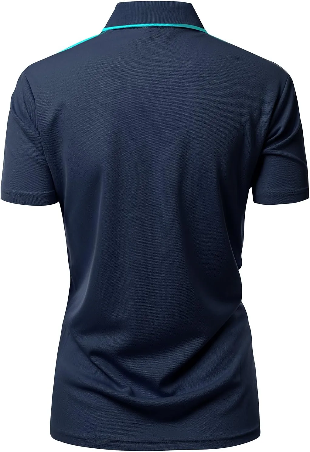 Women's Coolon 2 Tone Collar Zipup Polo T-Shirt
