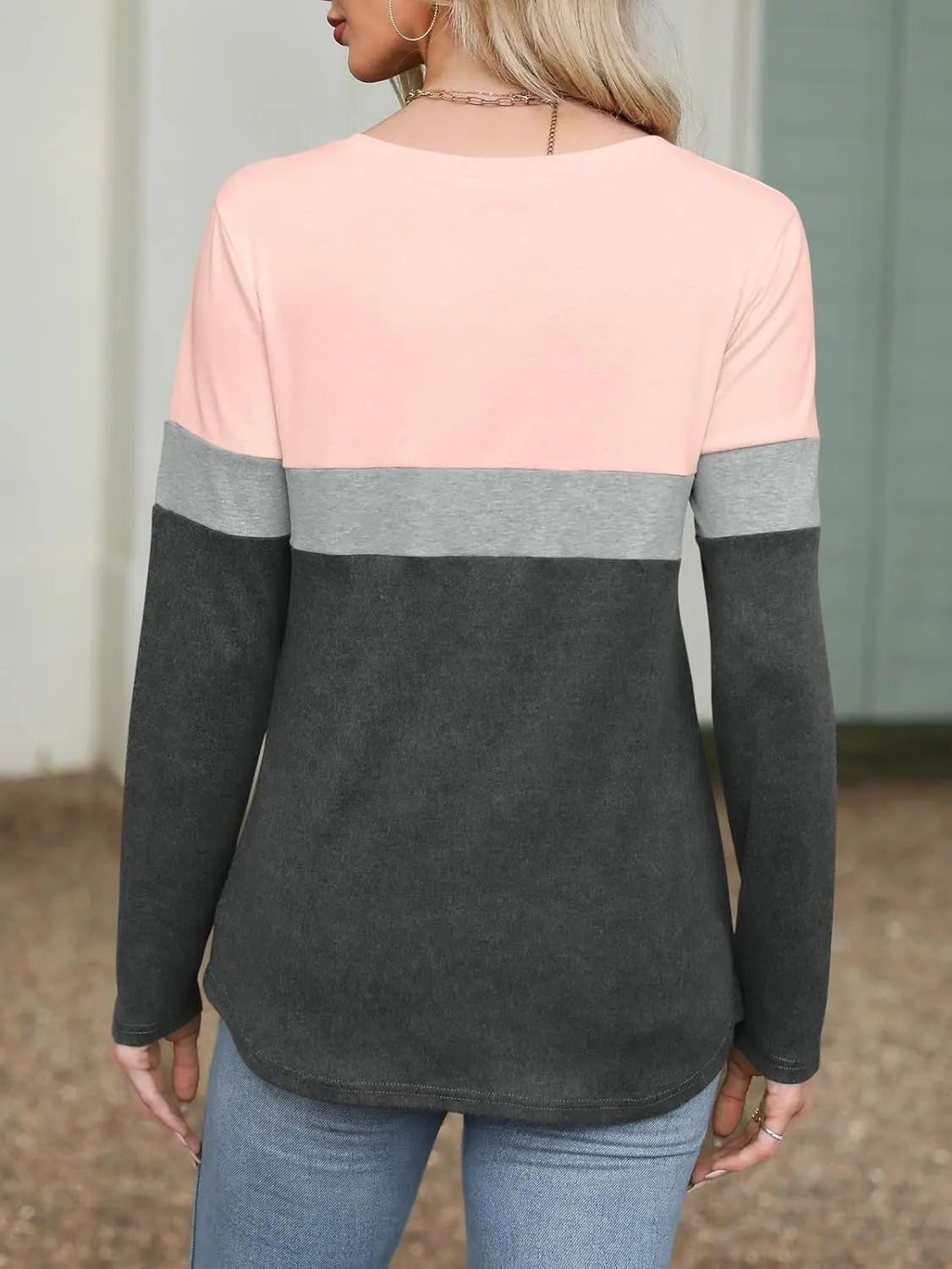 Women's Long Sleeve Shirts Square Neck Tunic Tops Dressy Casual Basic Tees Blouse Loose Fit